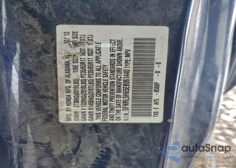 2014 Honda Odyssey Exl z USA, uszkodzony, nr VIN 5FNRL5H65EB061440